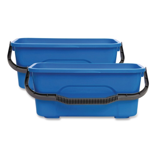 Mop Buckets | Gritt Commercial GRI1832PK 3-Gallon Window and General Cleaning Bucket - Blue (2/Pack) image number 0