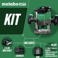 Plunge Base Routers | Metabo HPT M3612DAM MultiVolt 36V Brushless Lithium-Ion Cordless Plunge Router Kit (2.5 Ah) image number 1