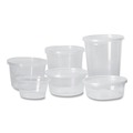 Food Service | Fabri-Kal 000000000009505100 4.6 in. Diameter x 1.8 in. h 8 oz Microwavable Plastic Deli Containers - Clear (500/Carton) image number 4