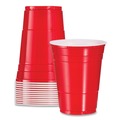 Just Launched | Dart P16R Plastic Party Cold Cups, 16oz, Red (50/Bag, 20 Bags/Carton) image number 0