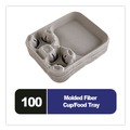 Cups and Lids | Chinet 20990 StrongHolder 8 oz. to 44 oz. Molded Fiber Cup/Food Tray - Beige (100/Carton) image number 4