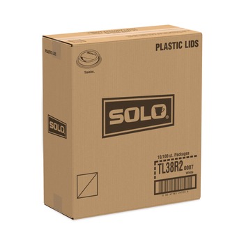 SOLO TL38R2-0007 Traveler Dome Hot Cup Lid Fits 8 oz Cups - White (100/Pack, 10 Packs/Carton)