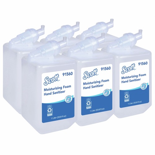 Scott 91560 1000 ml Pro Moisturizing Foam Hand Sanitizer - Clear (6/Carton) image number 0