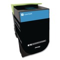 Ink & Toner | Lexmark 80C1HC0 3000 Page-Yield High-Yield Return Program Toner - Cyan image number 1