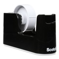 Bulk Savings Pricing 2 | Scotch C-24 3 in. Core ABS Heavy Duty Weighted Desktop Tape Dispenser with One Roll of Tape - Black image number 1