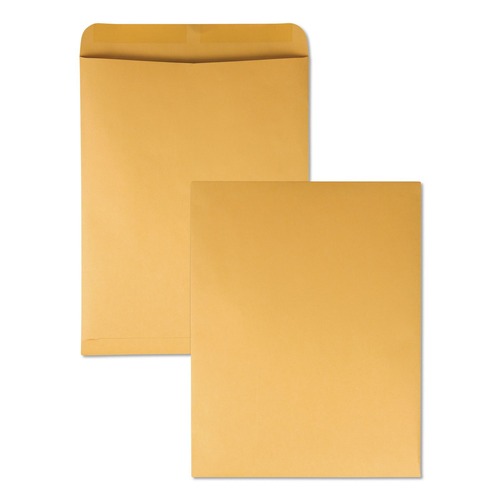Envelopes & Mailers | Quality Park QUA41965 12 x 15.5 Gummed Closure Square Flap Catalog Envelope - Brown Kraft (250/Box) image number 0