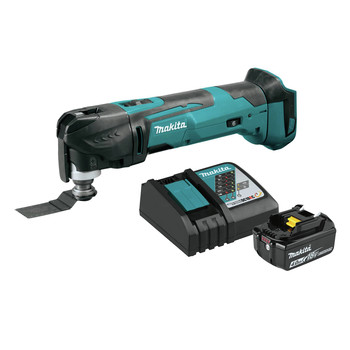 MULTI TOOLS | Makita XMT03Z-BL1840BDC1 18V LXT Brushless Lithium-Ion Cordless Multi-Tool with Battery and Charger Starter Pack Bundle (4 Ah)