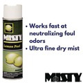 Cleaning & Janitorial Supplies | Misty 1001842 10 oz. Aerosol Spray Handheld Air Deodorizer - Lemon Peel (12/Carton) image number 3