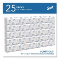 Cleaning & Janitorial Supplies | Scott 01980 9.4 in. x 12.4 in. 1-Ply Pro Scottfold Towels - White (25 Packs/Carton) image number 2
