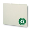File Folders | Smead 50334 1/3-Cut Tab 8.5 in. x 11 in. Recycled Blank Top Tab File Guides - Green (100/Box) image number 3