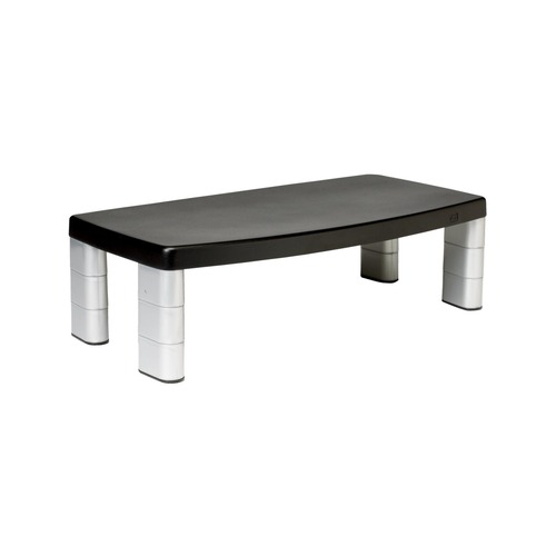 Office Jansan | 3M MS90B 20 in. x 12 in. x 1 in. to 5.78 in. 40-lb. Capacity Adjustable Monitor Stand - Black/Silver image number 0