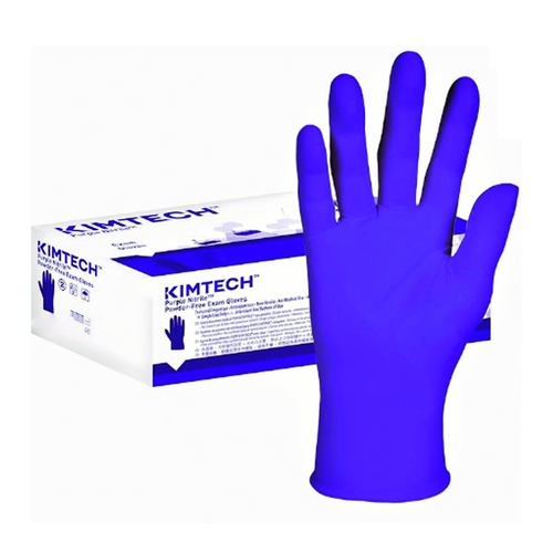Disposable Gloves | Ansell 50603 6 mil Thick 12 in. Long Powder-Free PURPLE NITRILE Exam Gloves - Large, Purple (500/Carton) image number 0