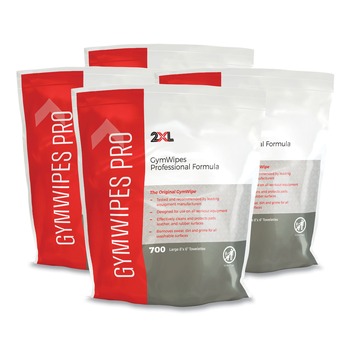 2XL 1-Ply 6 x 8 Gym Wipes Professional - Unscented/White (4/Carton)