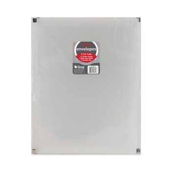 C-Line 2 Sections 1 in. Capacity 10 in. x 13 in. Zip 'N Go Reusable Envelope with an Outer Pocket - Clear (3/Pack)