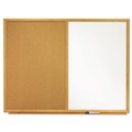 Office Jansan | Quartet S553 Bulletin/dry-Erase Board, Melamine/cork, 36 X 24, White/brown, Oak Finish Frame image number 0
