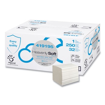 Papernet 1-Ply 4.1 x 5.1 Heavenly Soft Special Door Tissue - White (32/Carton)
