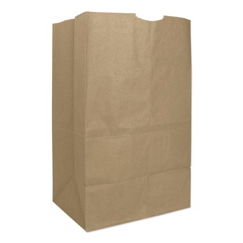 Ross & Wallace Paper Products 130321500PK/BL 8.13 in. x 5.88 in. x 12.5 in. #20 Squat Size Extra-Heavy-Duty Grocery Paper Bags - Kraft (500/Bundle)