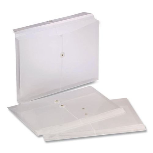 Office Jansan | Pendaflex 63814-3 8.5 in. x 14 in. Poly String and Button Envelope - Clear (3/Pack) image number 0