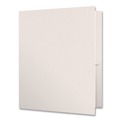 Office Jansan | Oxford 57504EE Twin-Pocket Folder Embossed Leather Grain Paper - White (25/Box) image number 3