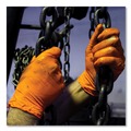 Disposable Gloves | Ammex GWON46100 8 mil Heavy-Duty Industrial Powder-Free Nitrile Gloves - Large, Orange (1000/Carton) image number 4