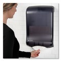 Toilet Paper Dispensers | San Jamar T1700TBK 11.75 in. x 6.25 in. x 18 in. Ultrafold Multifold/C-Fold Classic Towel Dispenser - Black Pearl image number 4