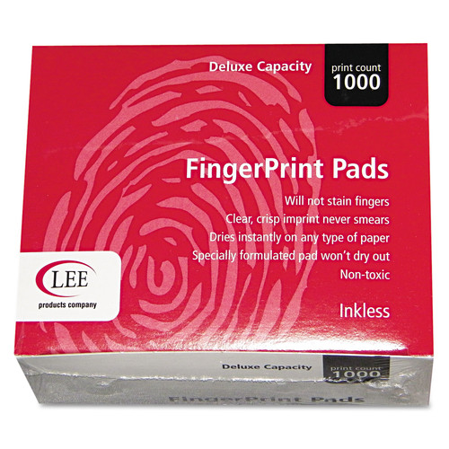 Office Jansan | LEE 03127 2.25 in. x 175 in. Inkless Fingerprint Pad - Black (1-Dozen) image number 0
