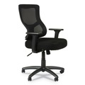  | Alera ALEELT4214F Elusion II Series Mid-Back Swivel/Tilt Mesh Chair with Adjustable Arms - Black image number 1