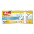 Office Jansan | Glad 78812 OdorShield 8 in. x 18 in. 4 Gallon Tie-Flap Quick-Tie Small Trash Bags - White Febreze Fresh Clean Scent (156/Carton) image number 8