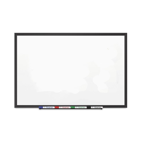  | Quartet 2544B Classic Series 48 in. x 36 in. Porcelain Magnetic Dry Erase Board - White Surface/Black Aluminum Frame image number 0