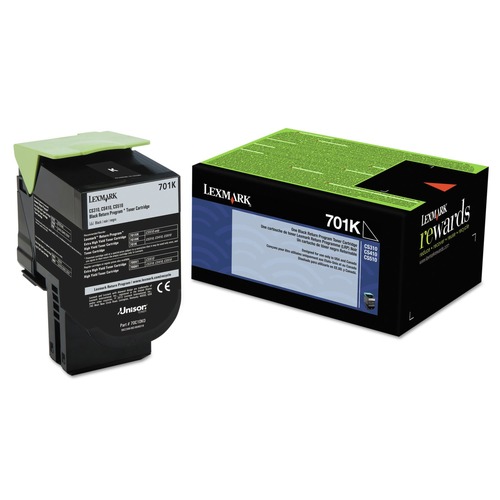 Ink & Toner | Lexmark 70C10K0 70C10K0 1,000 Page-Yield Return Program Toner - Black image number 0