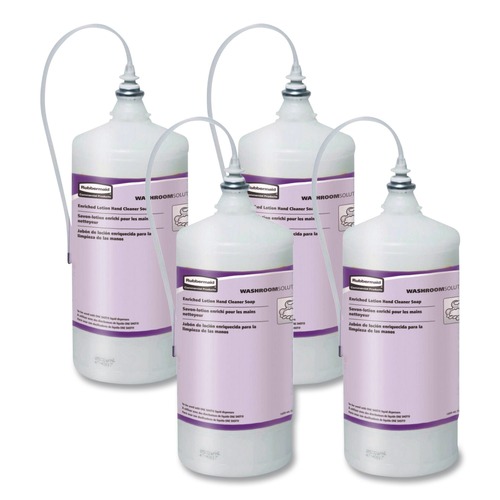 Hand Soaps | Rubbermaid Commercial FG4013131 800 ml Refill Green Seal Certified Lotion Soap - Honeysuckle Scent (4/Carton) image number 0
