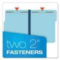 Office Jansan | Pendaflex 61542 Earthwise 2 in. Expansion 2 Fasteners Heavy-Duty Pressboard Fastener Letter Folders - Light Blue (25/Box) image number 3