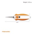 Office & Office Supplies | Fiskars 1069767 6.1 in. Long 1.75 in. Cut Length Micro-Tip Easy Action Scissors - Orange/White Handle image number 3