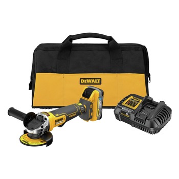 Dewalt 20V MAX XR Brushless Lithium-Ion 4-1/2 in. Cordless Paddle Switch Small Angle Grinder Kit (5 Ah)