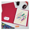 Office Jansan | Avery 47979 0.5 in. Capacity 11 in. x 8.5 in. Prong Fastener Two-Pocket Folder - Red (25/Box) image number 4