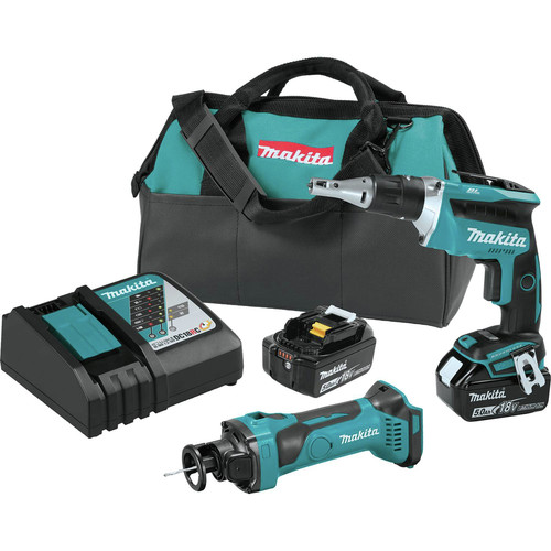 Combo Kits | Makita XT255T 18V LXT 5.0 Ah Lithium-Ion Cordless 2-Piece Drywall Combo Kit image number 0