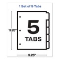 Office Jansan | Avery 75500 Print and Apply Index Maker 11 in. x 8.5 in. Clear Label Sheet Protector Dividers with 5 White Tabs (1/Set) image number 5