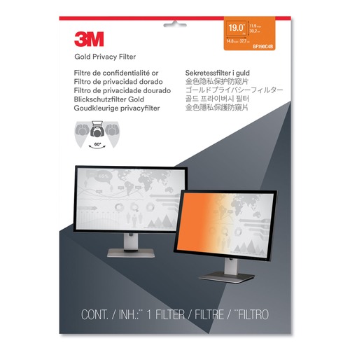  | 3M GF190C4B Frameless Privacy Filter for 19 in. Flat Monitors - Gold image number 0