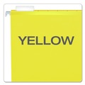 File Folders | Pendaflex 04152X2 YEL 1/5-Cut Tabs 2 in. Capacity Letter Size Extra Capacity Reinforced Hanging File Folders with Box Bottom - Yellow (25/Box) image number 3