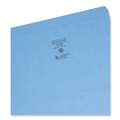 File Folders | Smead 17010 Straight Tabs Legal Size 0.75 in. Expansion Reinforced Top Tab Colored File Folders - Blue (100/Box) image number 2