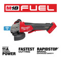 Angle Grinders | Milwaukee 2882-20 M18 FUEL Brushless Lithium-Ion 4-1/2 in. / 5 in. Cordless Braking Grinder with No-Lock Paddle Switch with ONE-KEY (Tool Only) image number 2