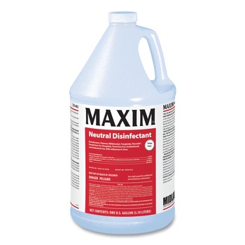 Maxim 1-Gallon Bottle Neutral Disinfectant - Lemon Scent (4/Carton)