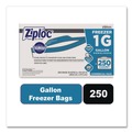 Cleaning & Janitorial Supplies | Ziploc 364937 1 gal. 2.7 mil. 10.56 in. x 10.75 in. Zipper Freezer Bags - Clear (250/Carton) image number 1