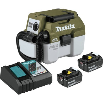 VACUUMS | Makita ADCV11T Outdoor Adventure 18V LXT Brushless Lithium-Ion Cordless Wet/Dry Vacuum Kit with 2 Batteries (5 Ah)