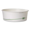 Food Trays, Containers, and Lids | Eco-Products EP-BSC32S-GS GreenStripe 7.28 in. Diameter x 2.48 in. 32 oz. Paper Food Containers - White (300/Carton) image number 2