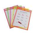 Office Jansan | C-Line 40810 Reusable 9 in. x 12 in. Dry Erase Pockets - Assorted Neon Colors (10/Pack) image number 2