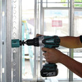 Combo Kits | Factory Reconditioned Makita LXT218-R 18V LXT Brushed Lithium-Ion 1/2 in. Cordless Hammer Driver Drill / 1/4 in. Impact Driver Combo Kit with 2 Batteries (3 Ah) image number 2
