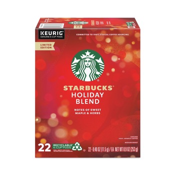 Starbucks 12412029 Coffee K-Cups - Holiday Blend (88/Carton)