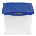 Office Jansan | Bankers Box 0086201 14 in. x 17.38 in. x 10.5 in. Letter/Legal Heavy Duty Plastic File Storage - Clear/Blue image number 0