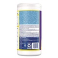 Hand Wipes | LYSOL Brand 19200-81700 7 in. x 7.5 in. 1-Ply Dual Action Disinfecting Wipes - Citrus, White/Purple (6 Canisters/Carton) image number 1